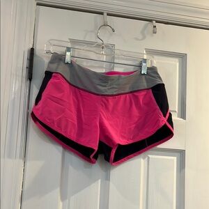 Lululemon Athletica Pink navy and Gray Athletic Shorts